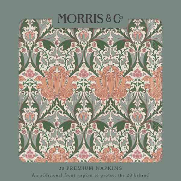 William Morris Paper Napkins (20) Tableware Party Teal
