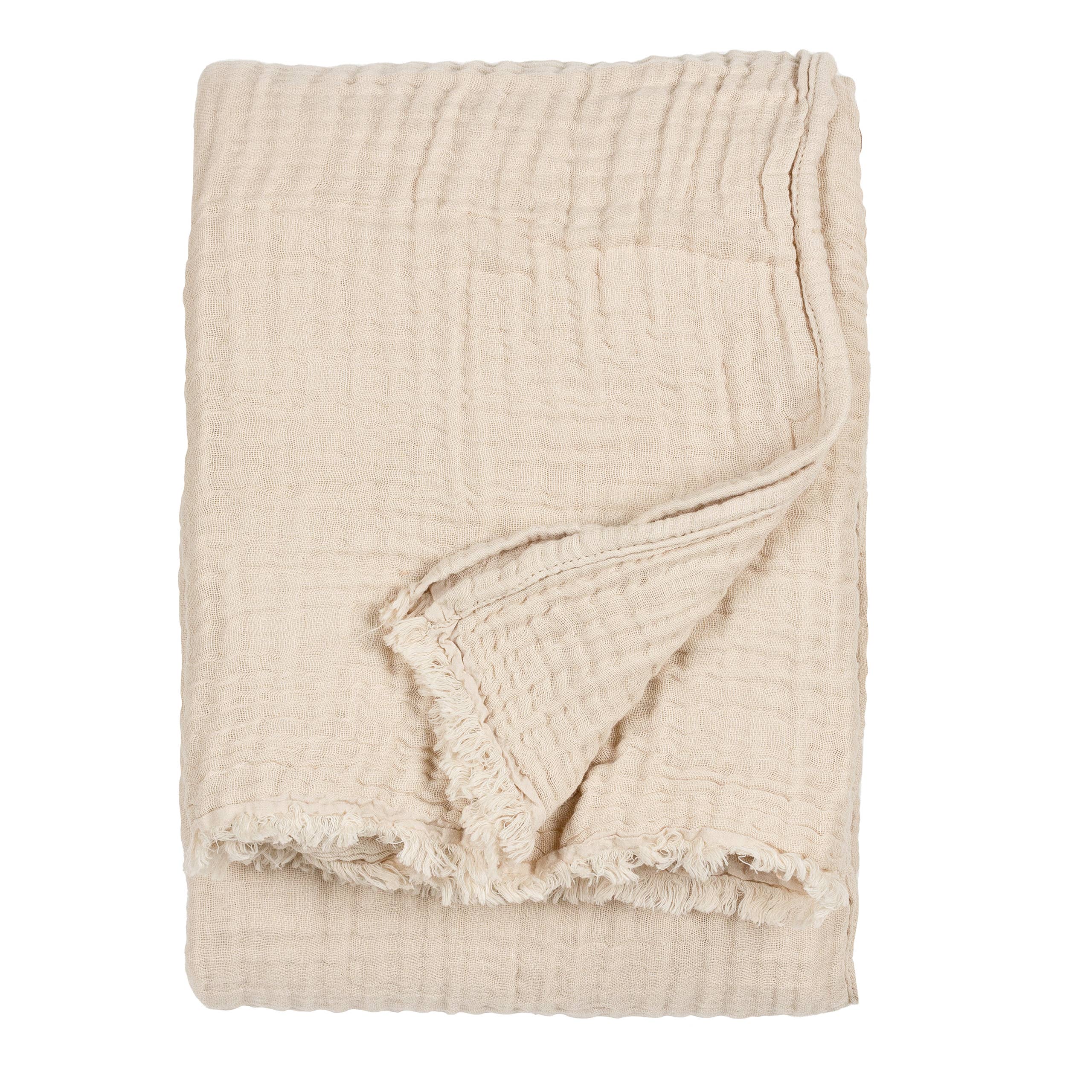 Lark Muslin Cotton Oversized Throw Natural