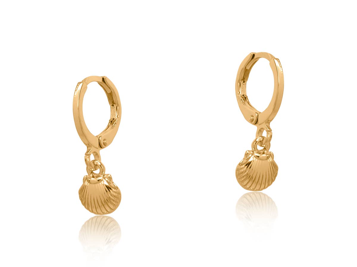 INES SEA TOKEN PETITE HUGGIE EARRINGS