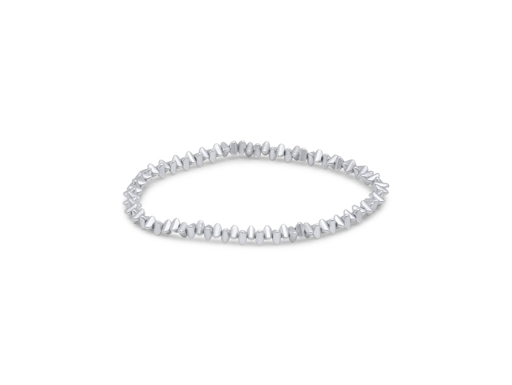 CAMELIA STRETCHED METAL BEADED BRACELET