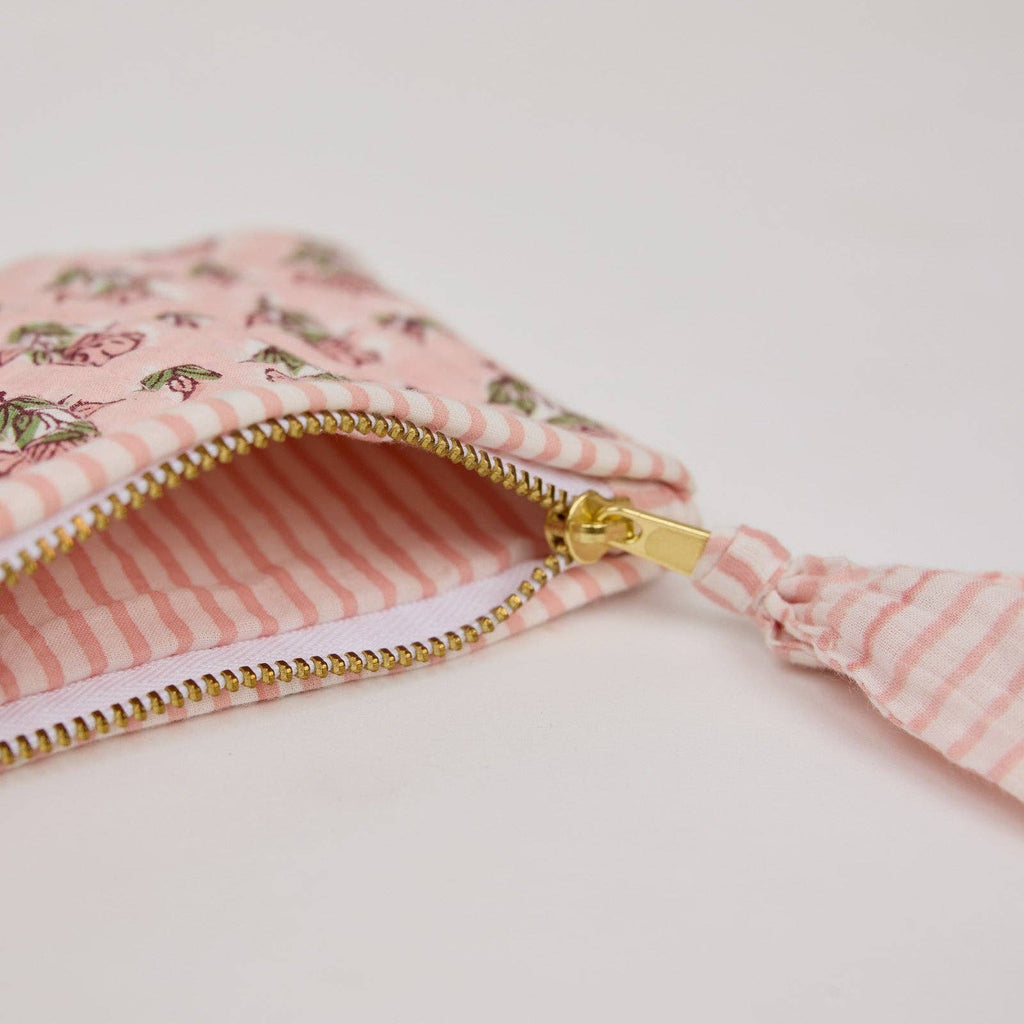 Organic Cotton Zipped Pouch Set 2pk - Floral Blush