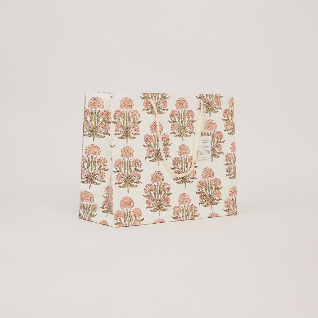 Block Printed Gift Bags (Large) - Terracotta