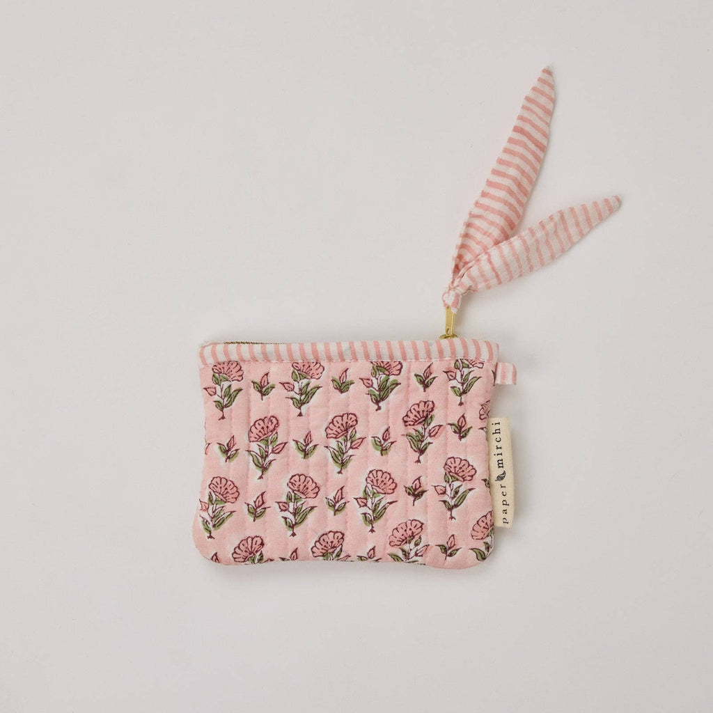 Organic Cotton Zipped Pouch Set 2pk - Floral Blush