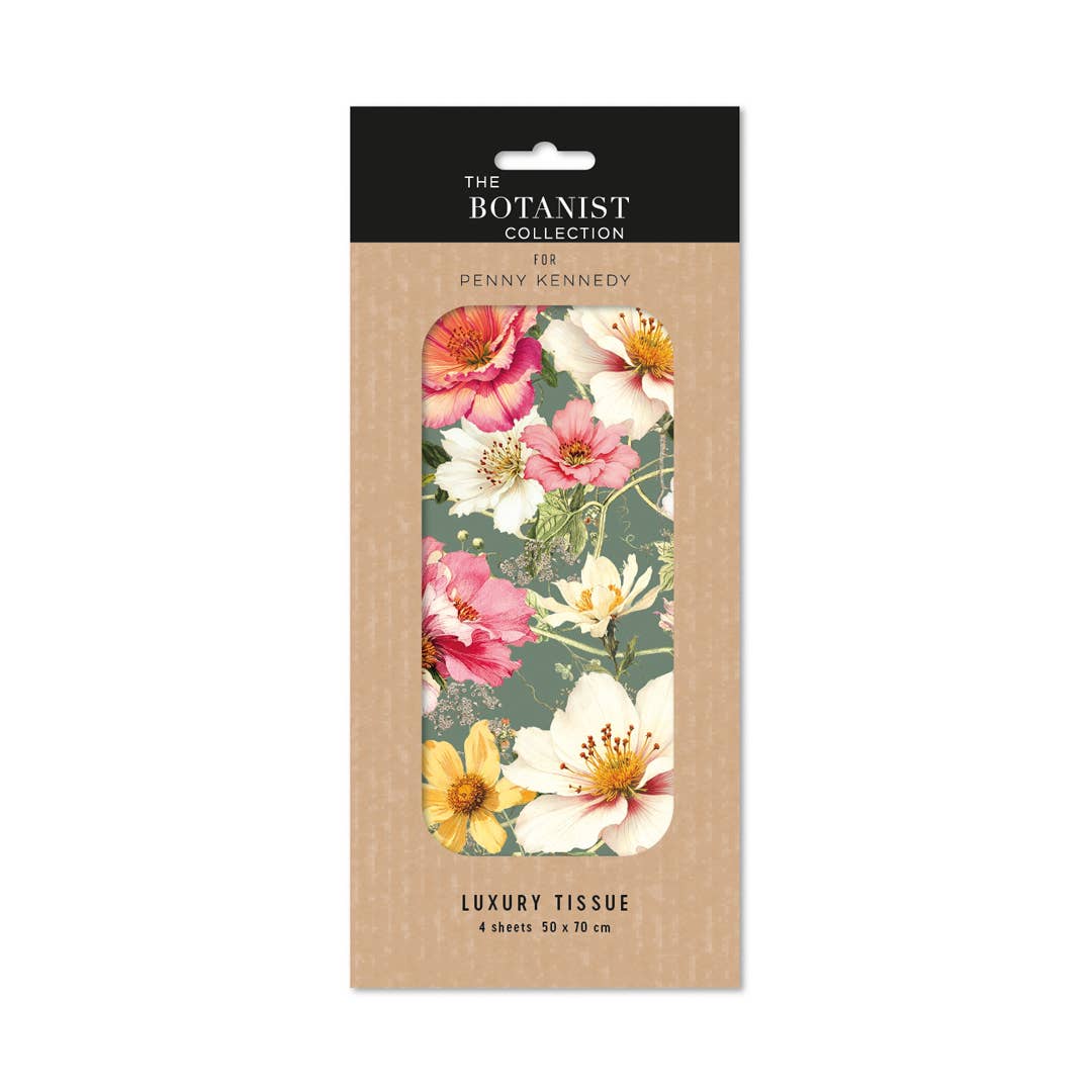 Tissue Paper Plastic-Free Wrapping Gift Flowers Green