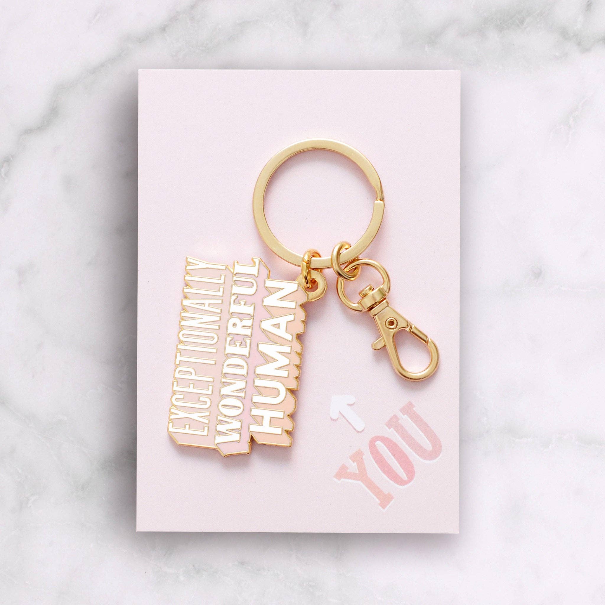 Exceptionally Wonderful Human - Enamel Keyring