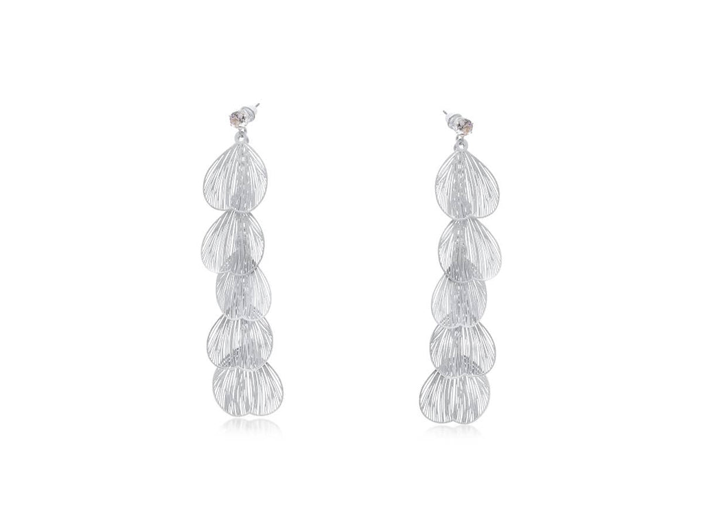Malena Feather Long Dangle Earrings
