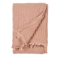 Muslin Cotton Throw Pink Clay