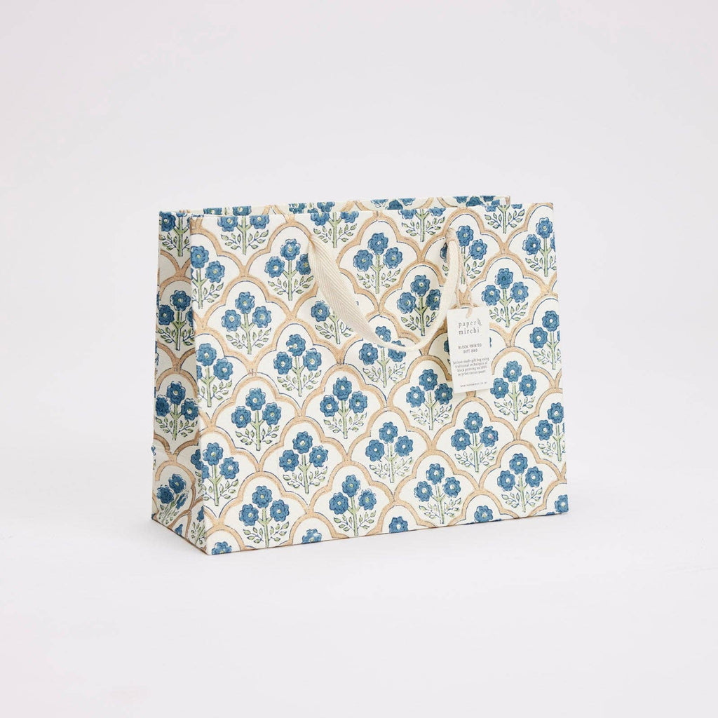 Block Printed Gift Bags (Medium) - Indigo