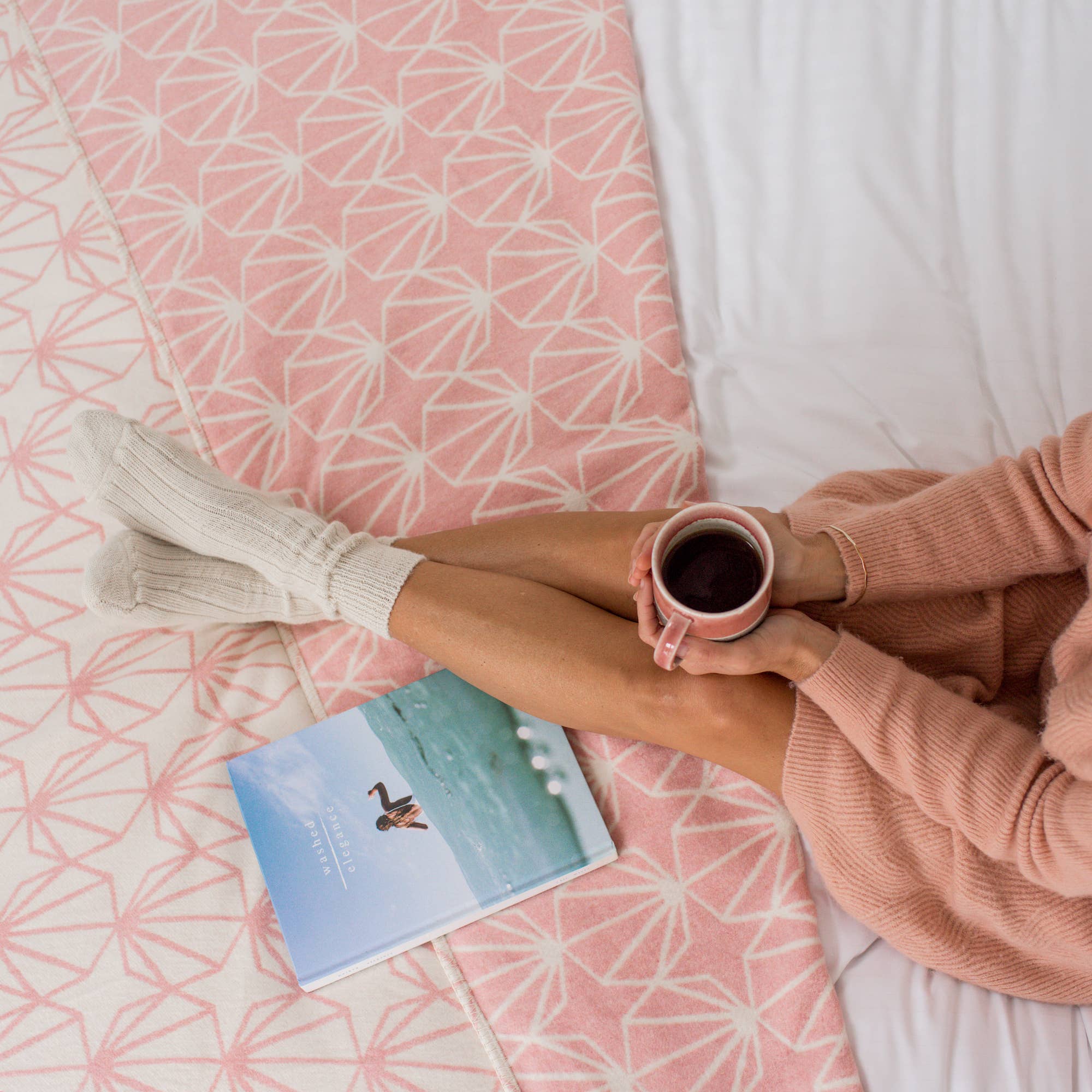 Pink Shell Recycled Cotton Blanket