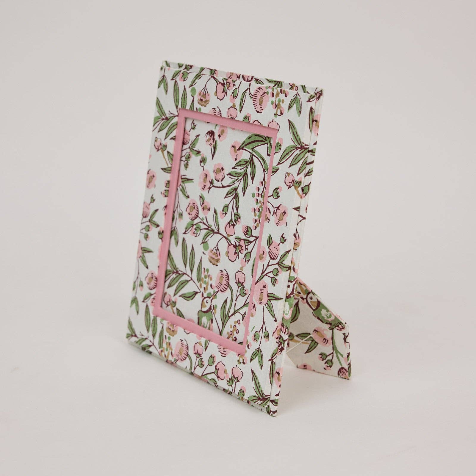 Block Printed Picture Frame (5x7) - Songbird Blush