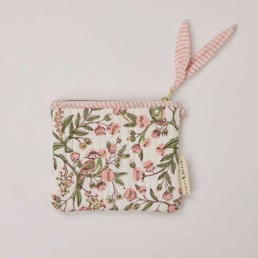 Organic Cotton Zipped Pouch Set 2pk - Floral Blush