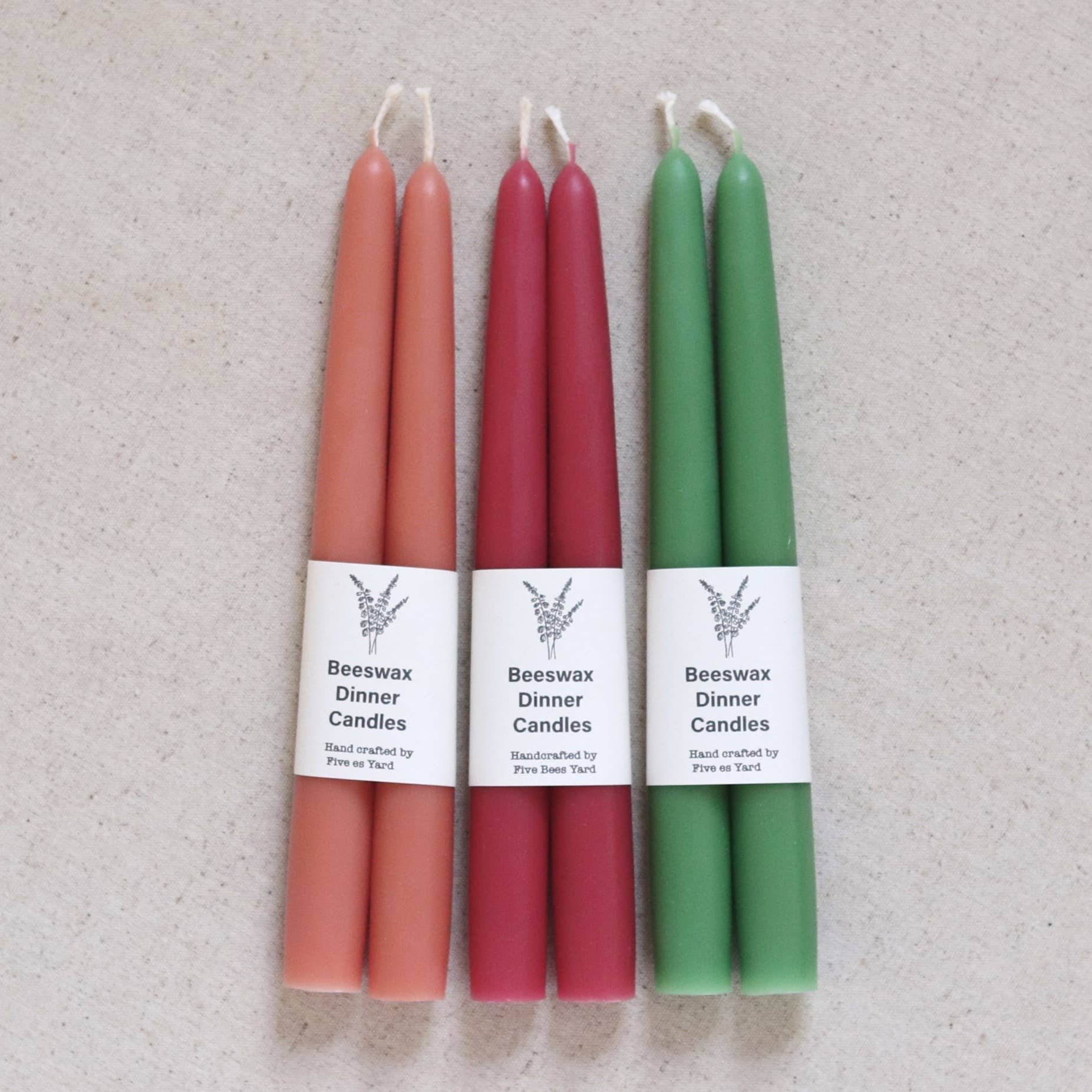 Eco & Sustainable Tapered Dinner Candles | Long & Clean Burn