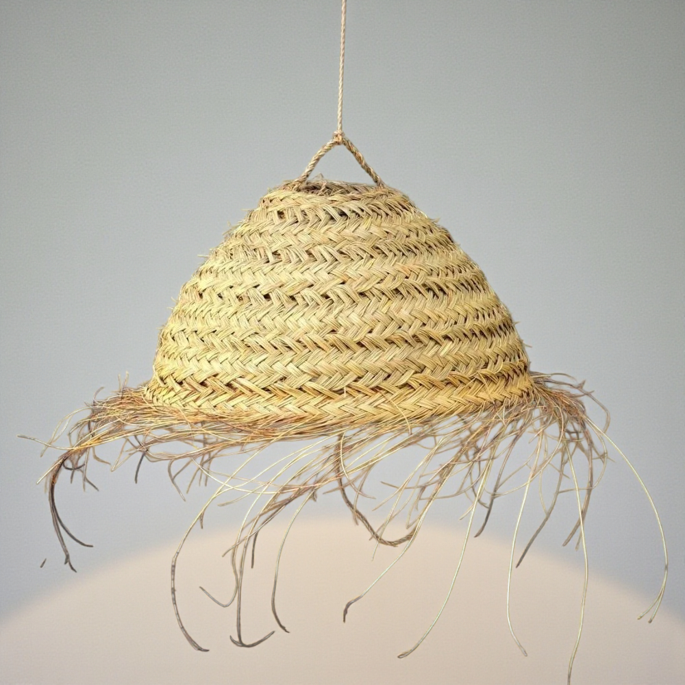 Grand Handwoven Straw Chandelier – Natural Artisan Pendant