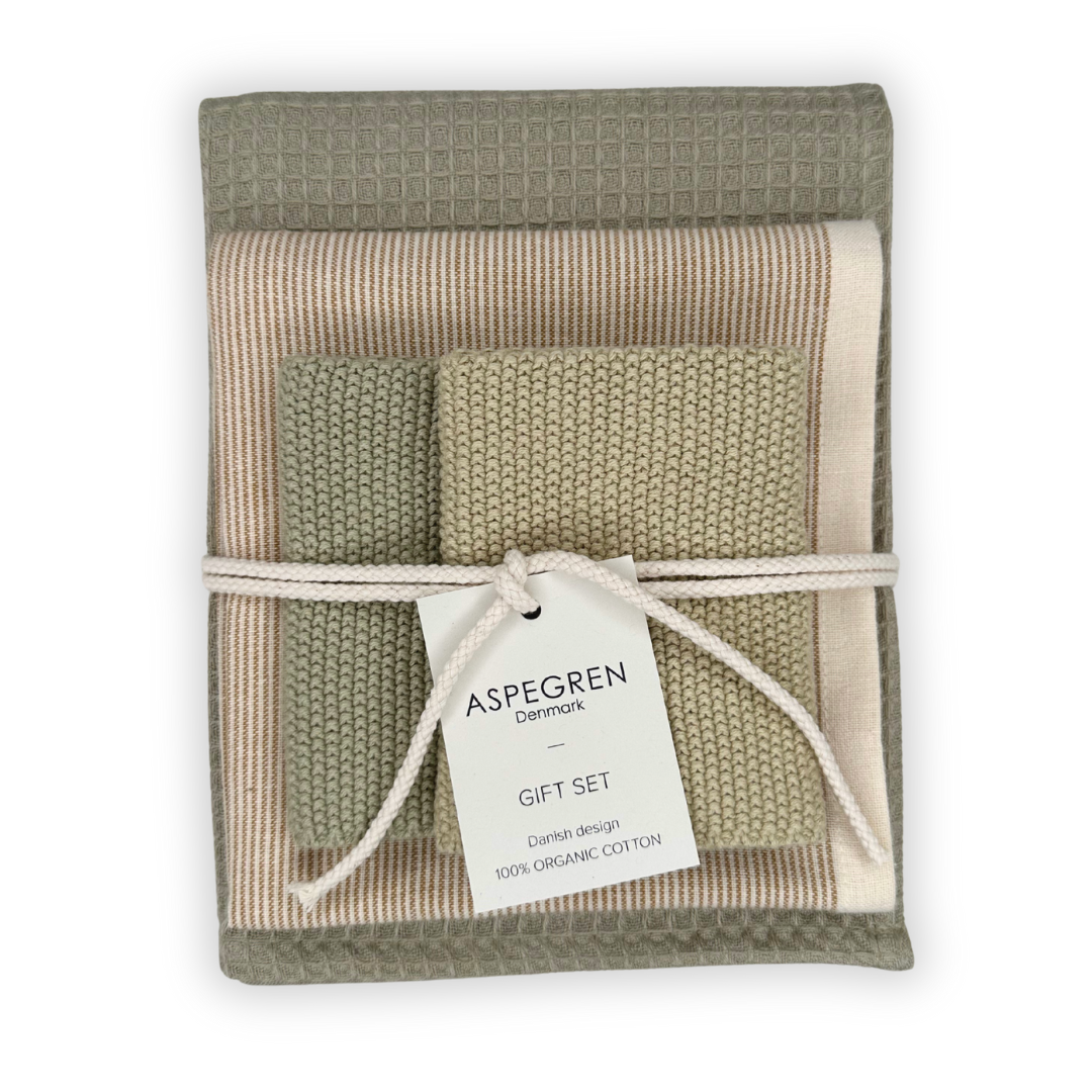 Kitchen Towel Gift set - Organic Cotton - Set of 4 - Pear