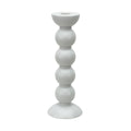 Tall White Bobbin Candlestick - 24cm