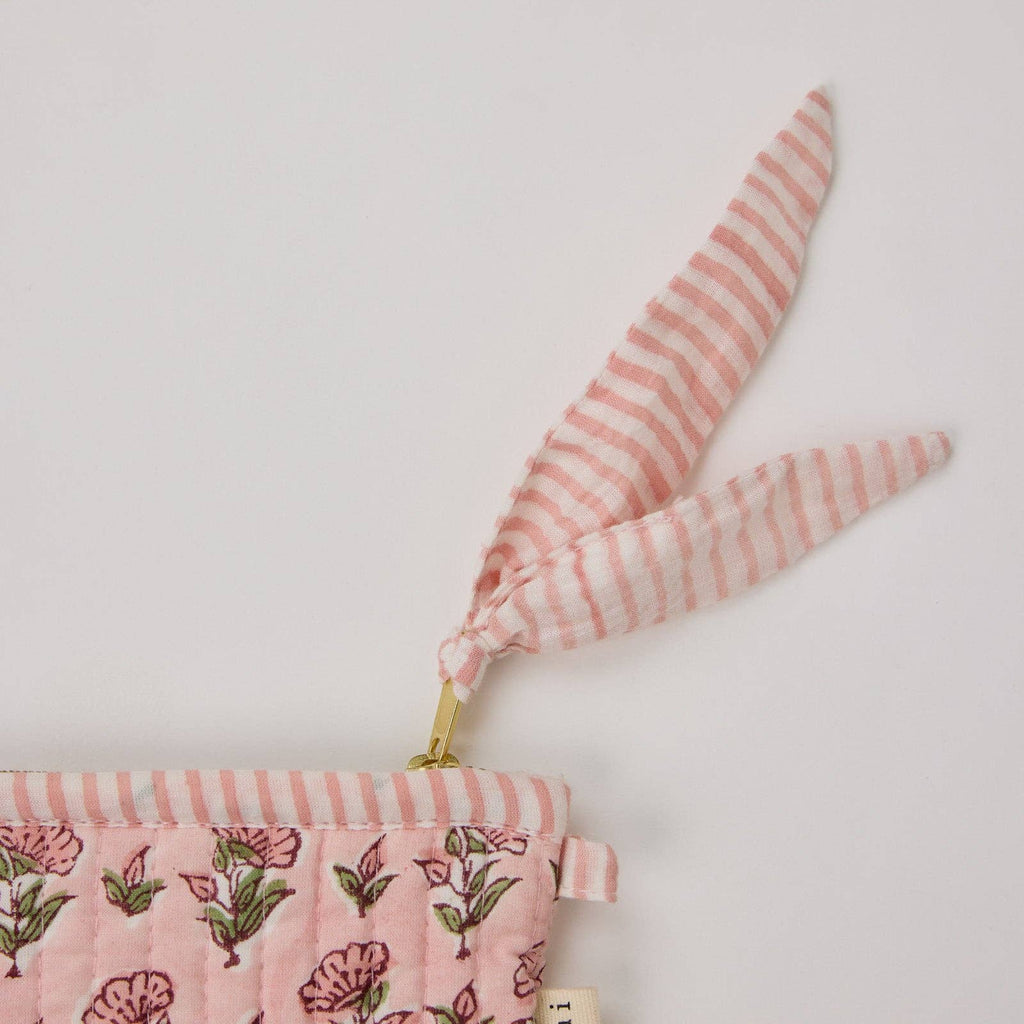 Organic Cotton Zipped Pouch Set 2pk - Floral Blush
