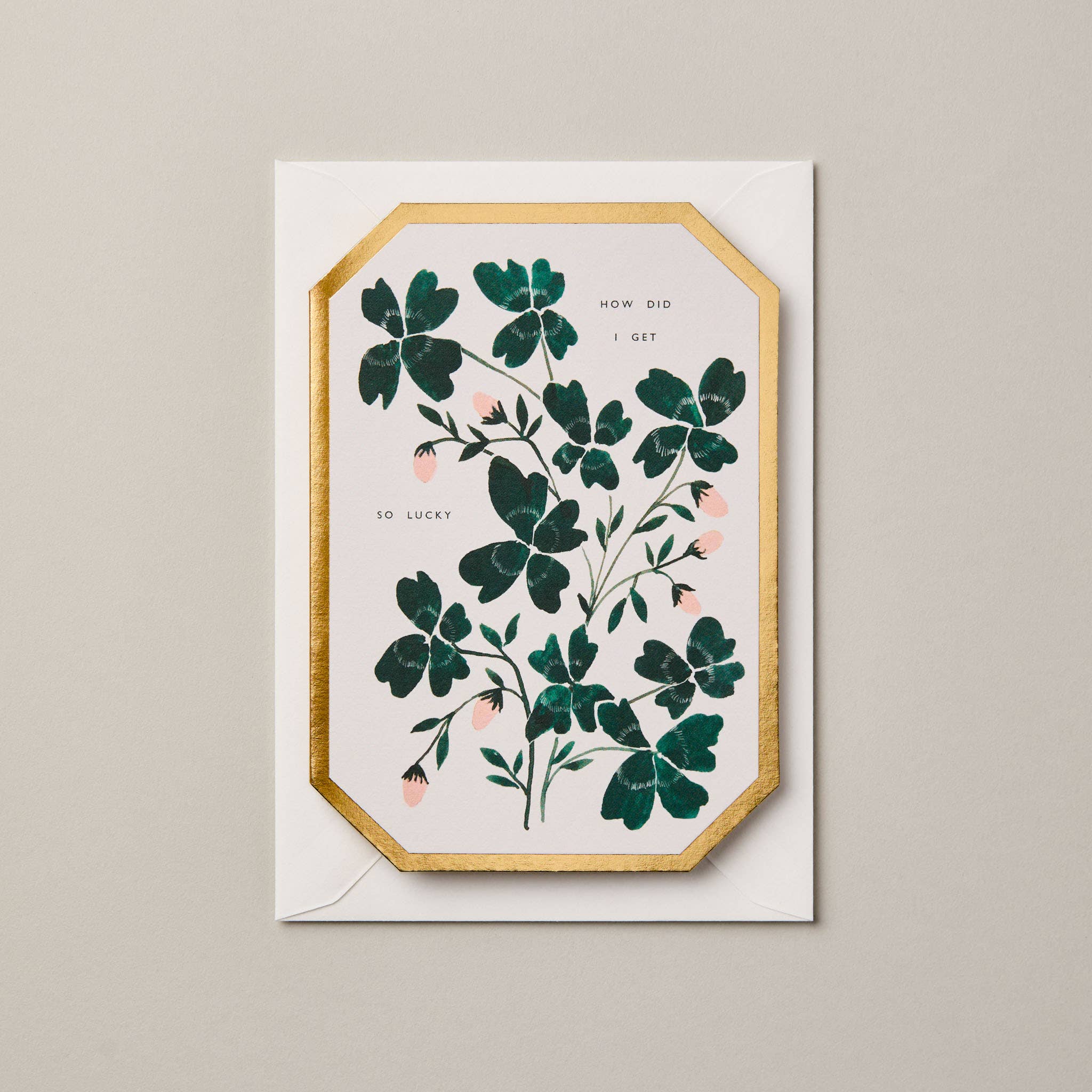 HOW DID I GET SO LUCKY DIE CUT LOVE ANNIVERSARY DAY CARD