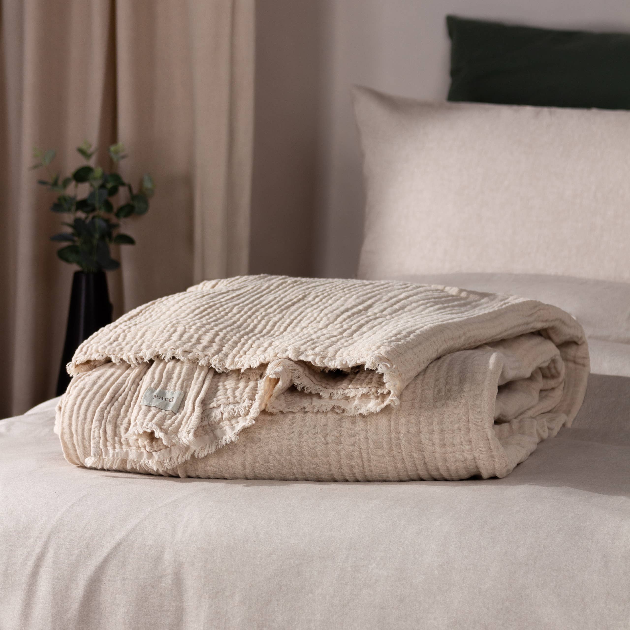 Muslin Cotton Throw Natural