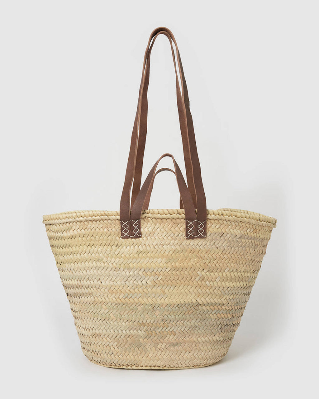 French market basket with doubles handles, beach bag