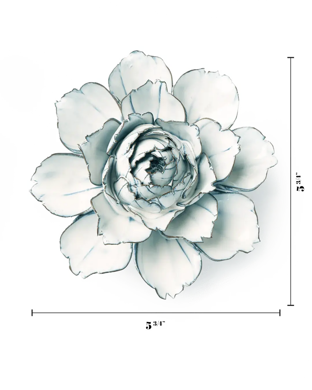 Ceramic Flower - Blue White Camellia