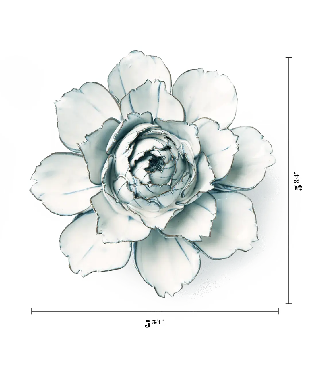 Ceramic Flower - Blue White Camellia