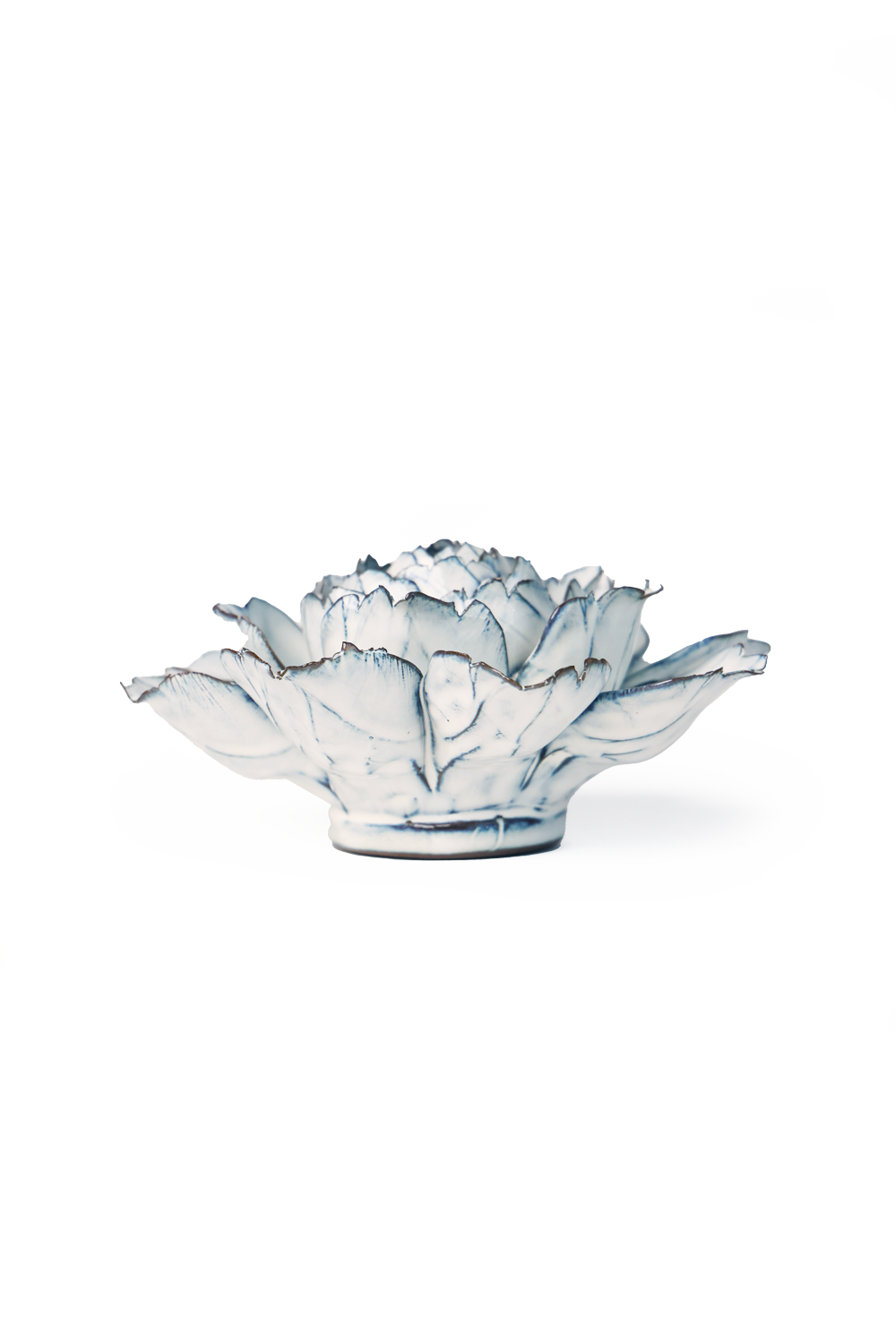 Ceramic Flower - Blue White Camellia