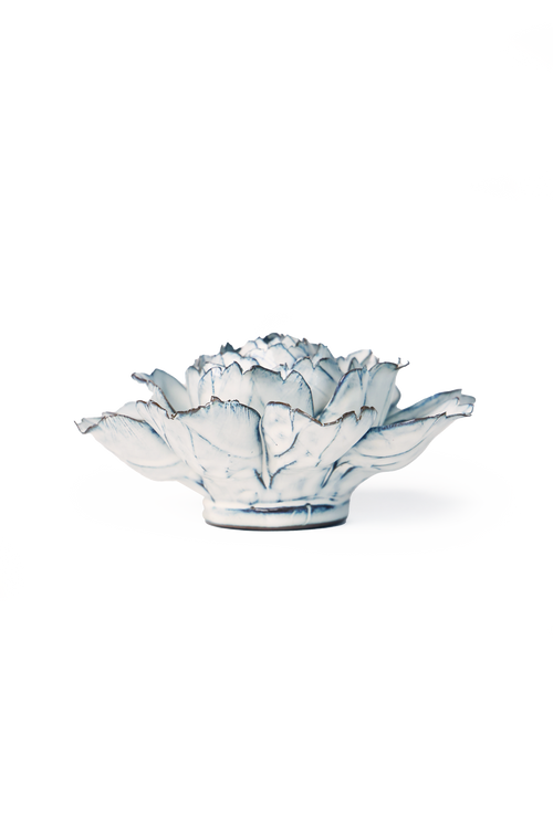Ceramic Flower - Blue White Camellia