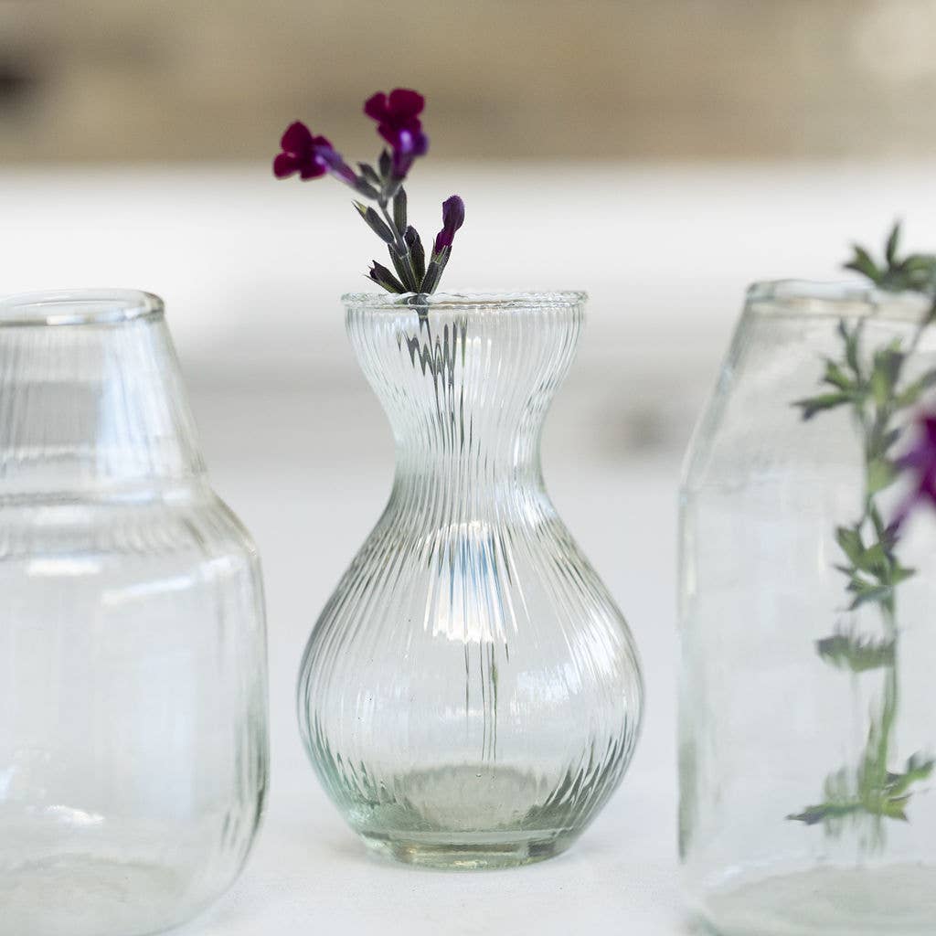Ailani, Ribbed Glass Bud Vase