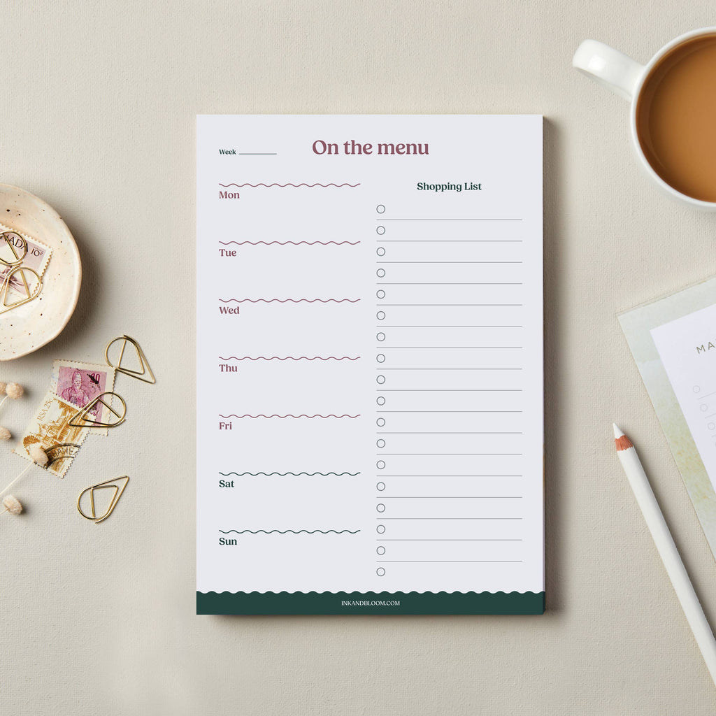 A5 Weekly Meal | Shopping List Planner