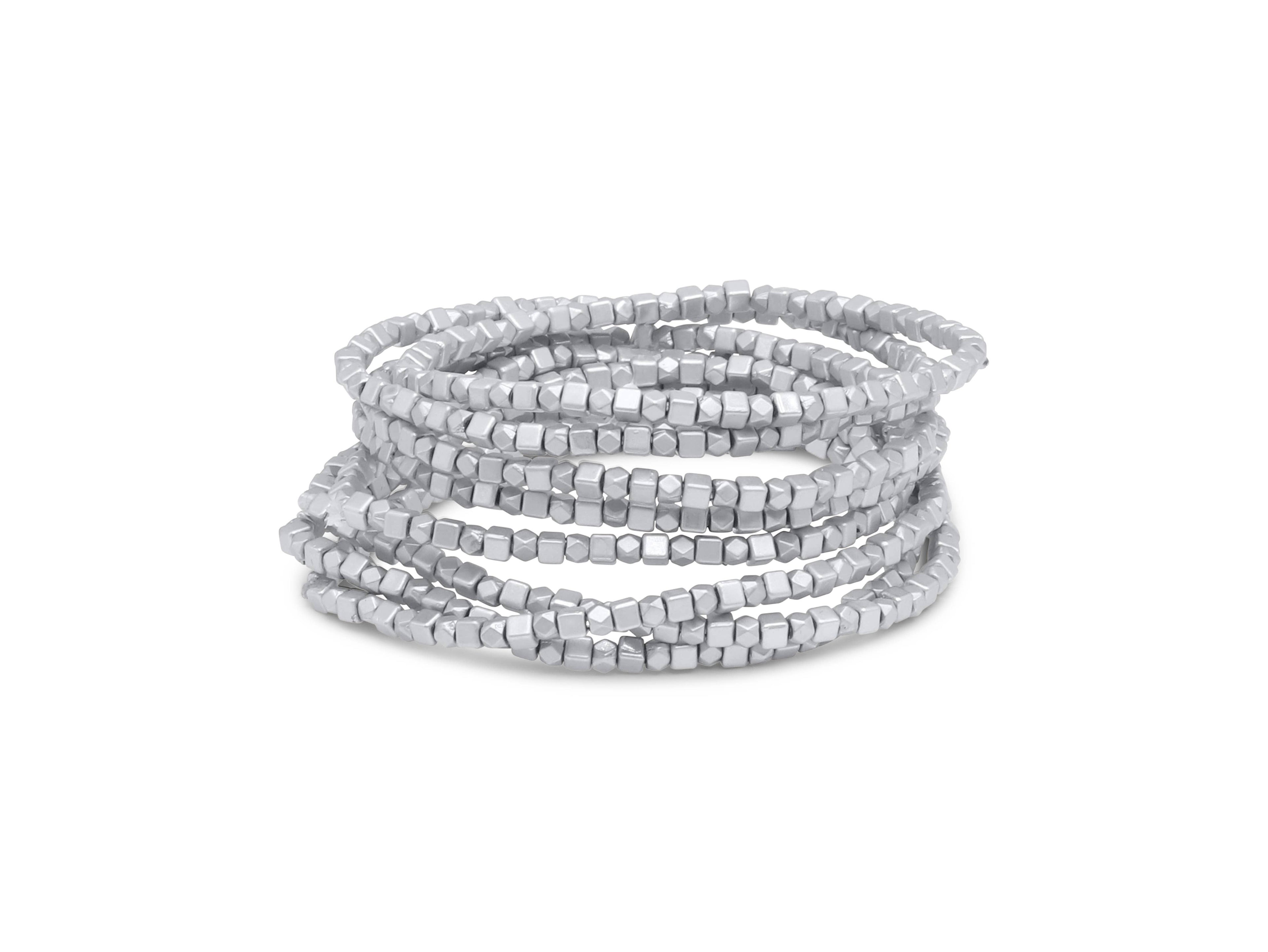 CATHERINE MATTE METAL BEADED BRACELET