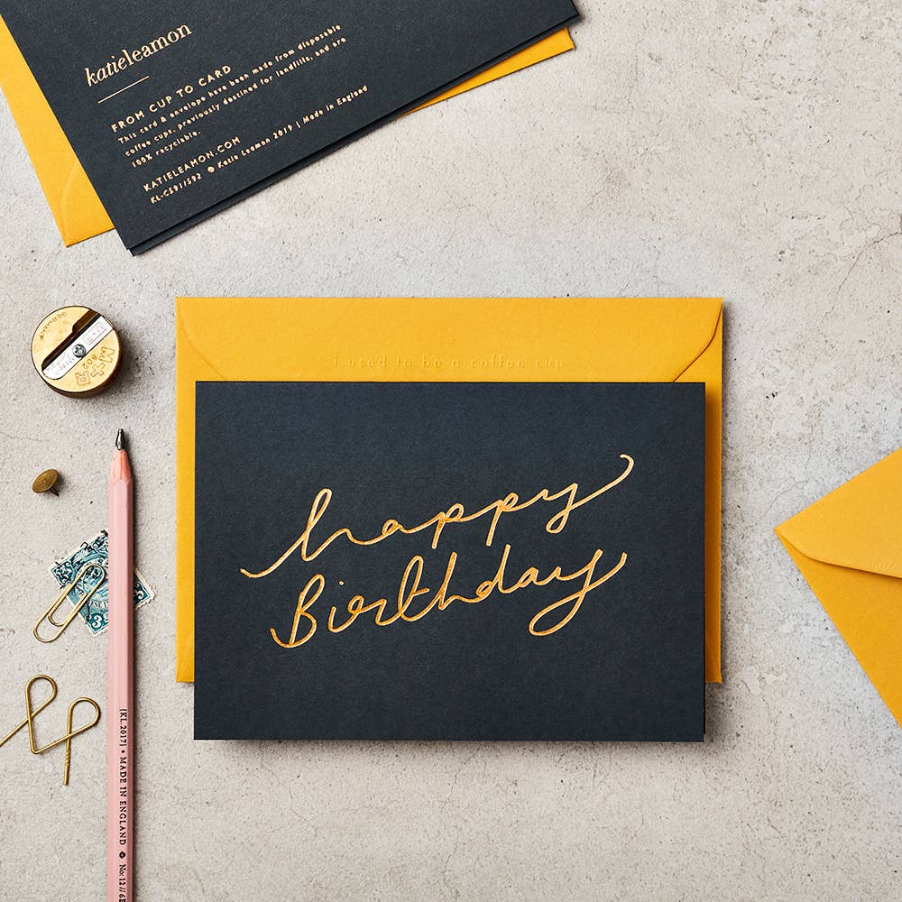 Happy Birthday Scroll Flint Greeting Card