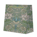 William Morris Medium Square Gift Bag Green Paper Handles