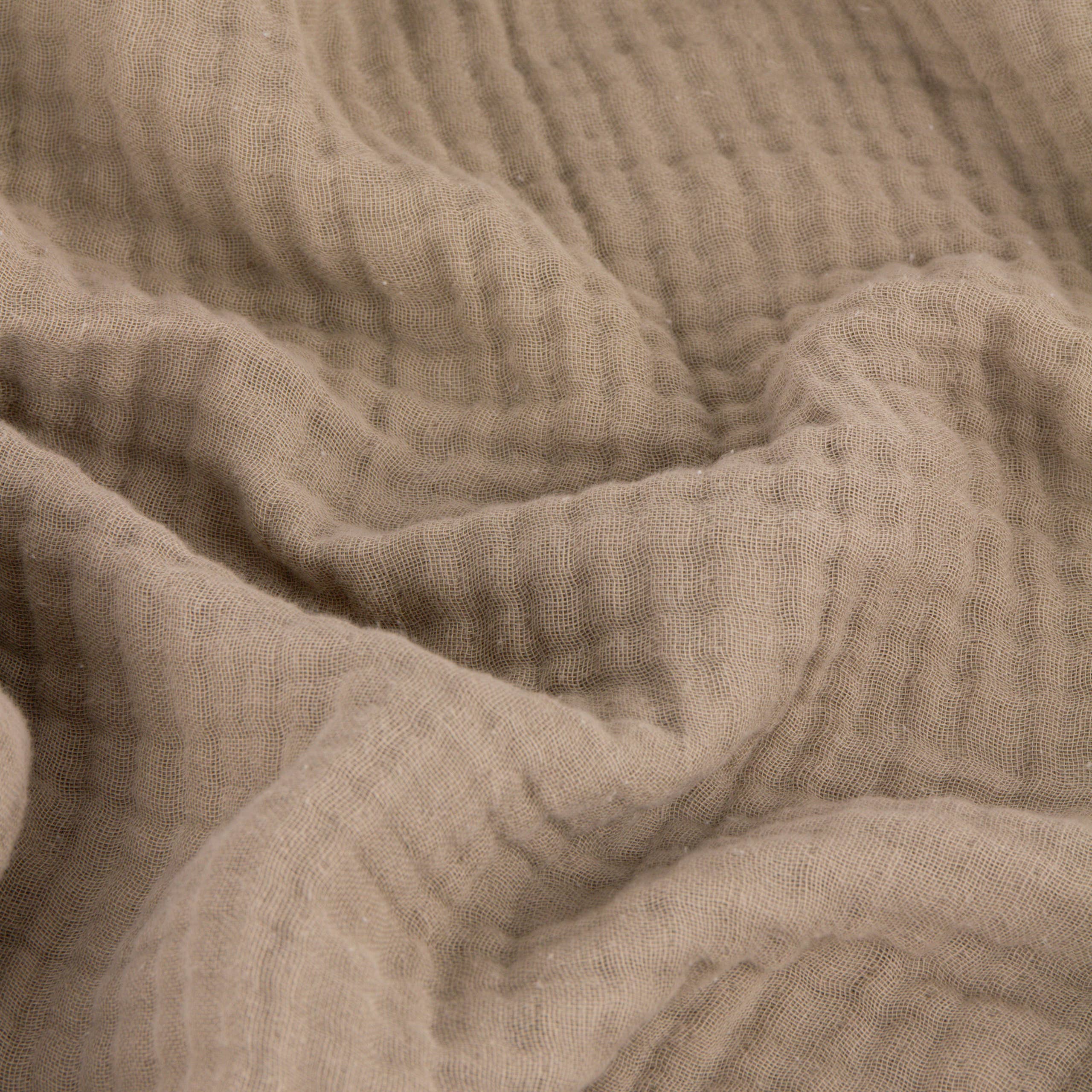 Lark Muslin Cotton Throw Mole