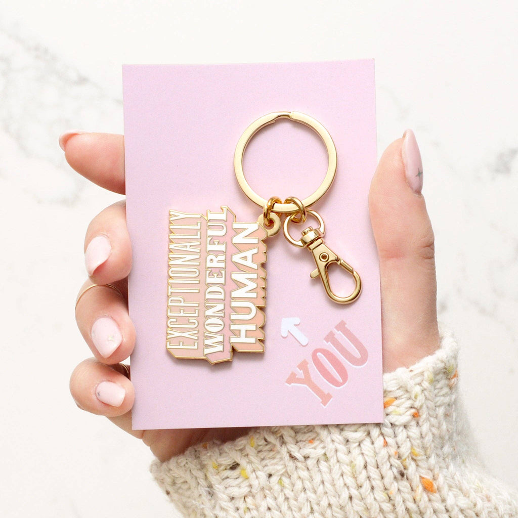 Exceptionally Wonderful Human - Enamel Keyring