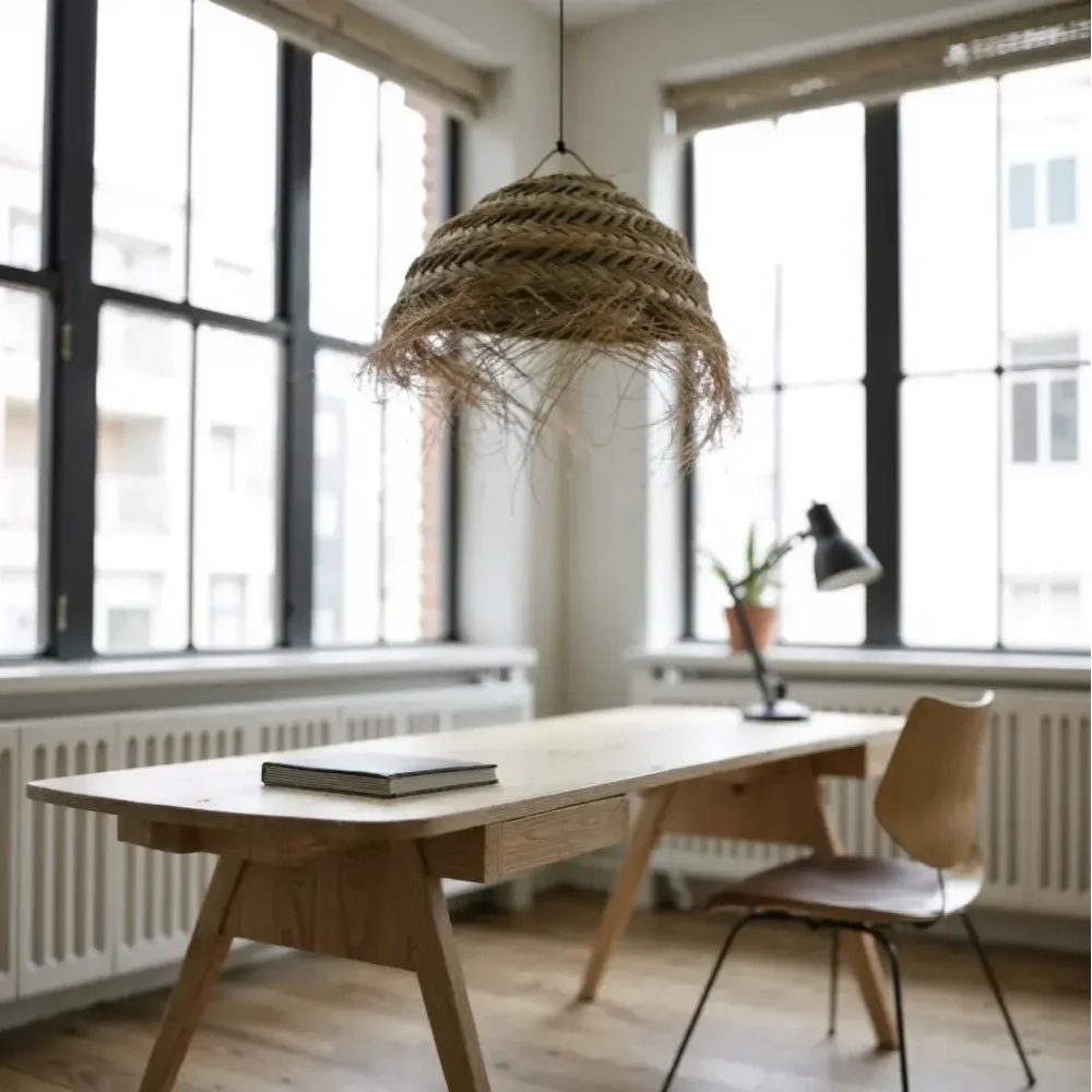 Grand Handwoven Straw Chandelier – Natural Artisan Pendant