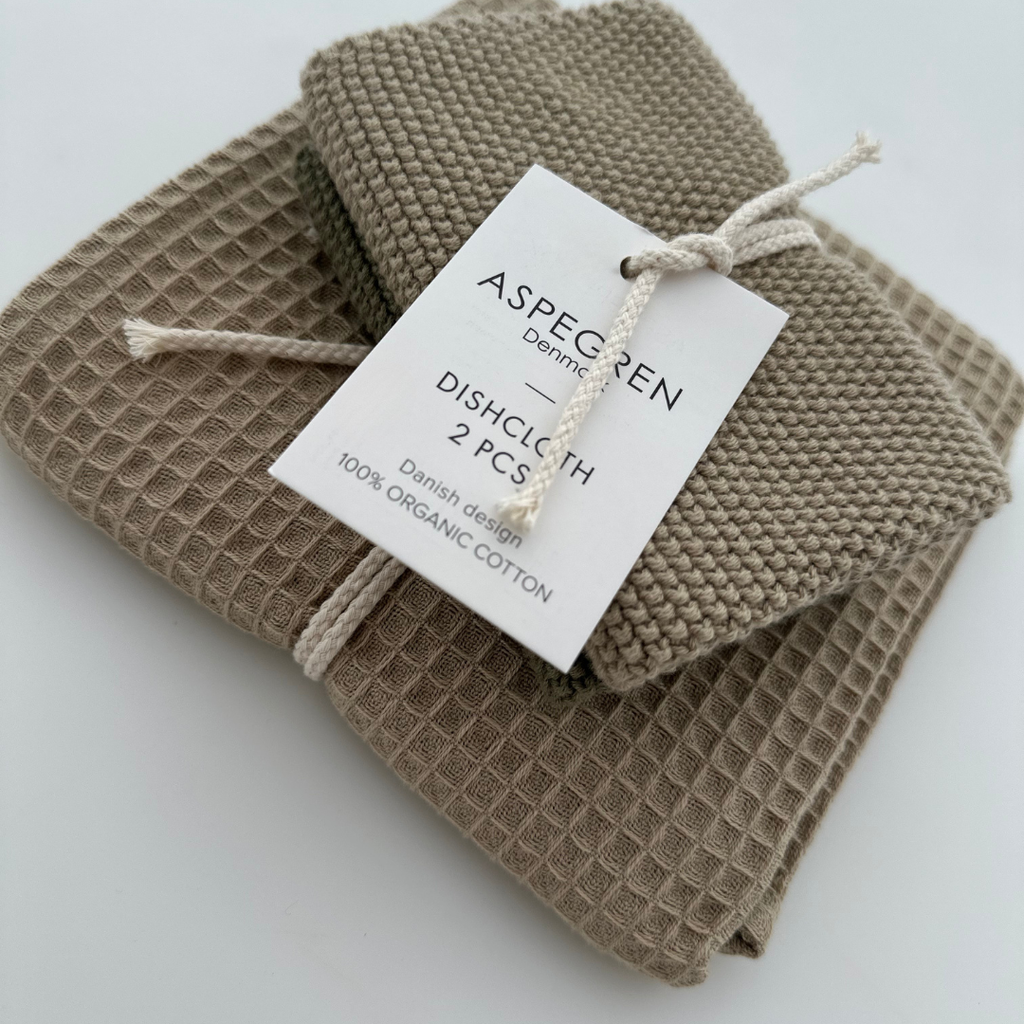 Dishcloths - Organic Cotton - Set of 2 - Olive