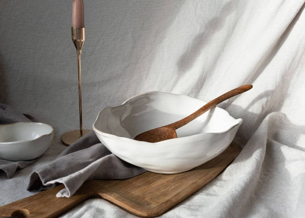 White Serving Bowl