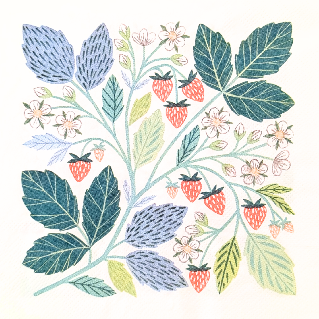 Wild Strawberries Paper Napkins