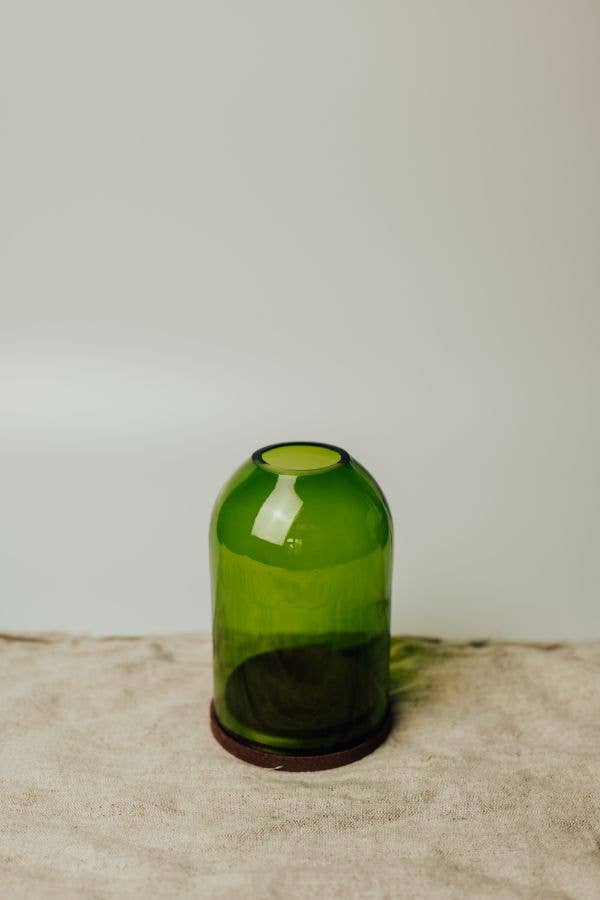 Classic Forest Green Glass Tealight Dome