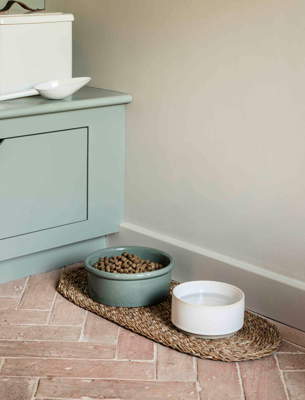 Large Stoneware Dog Bowl - Rosemary