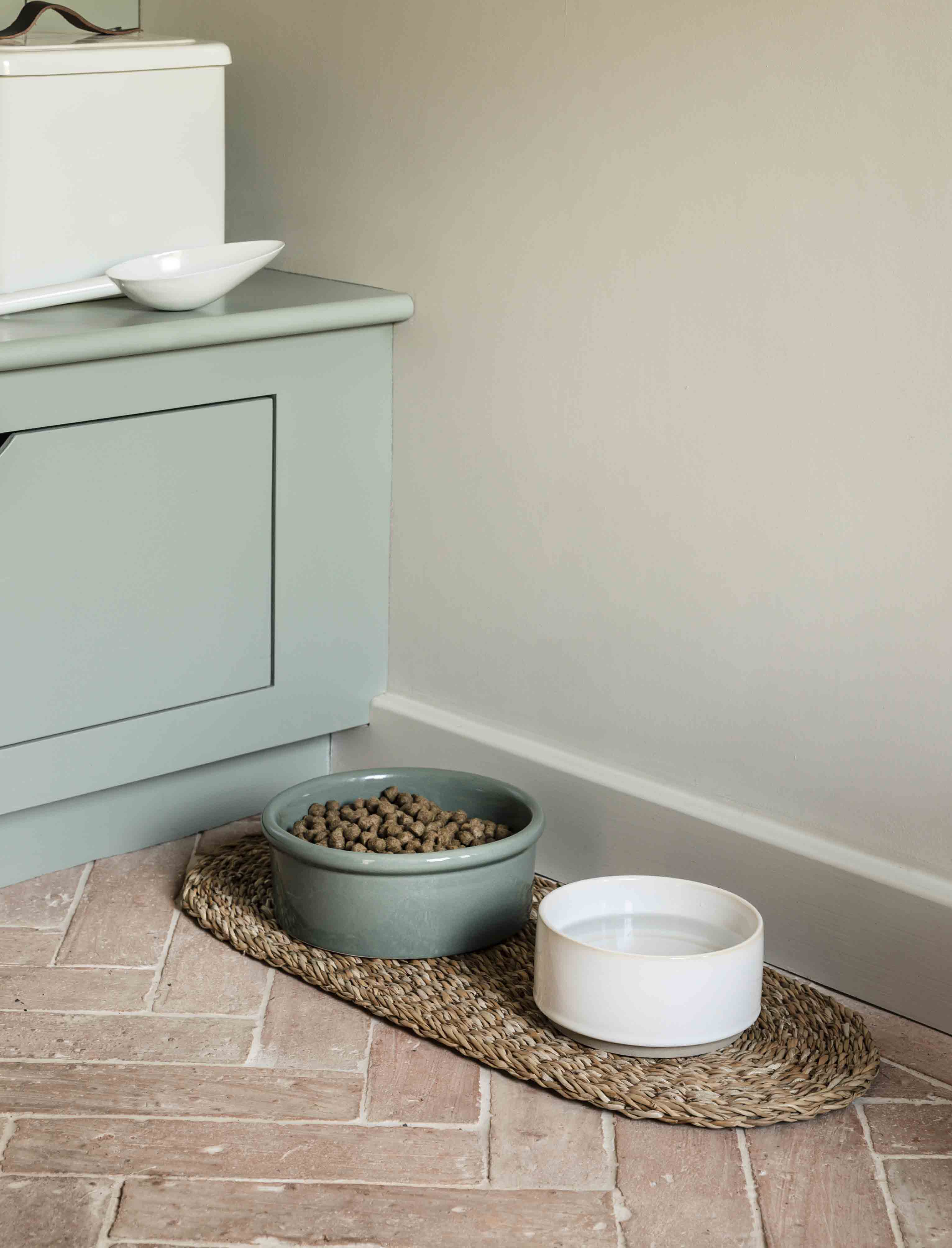 Large Stoneware Dog Bowl - Rosemary