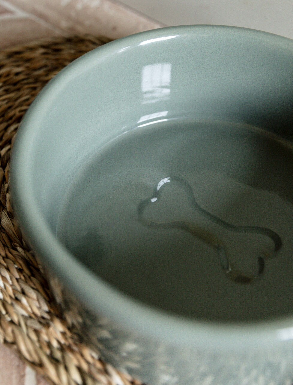 Large Stoneware Dog Bowl - Rosemary