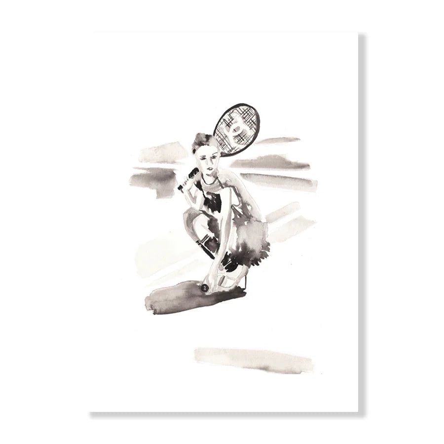 Tennis Watercolour Print