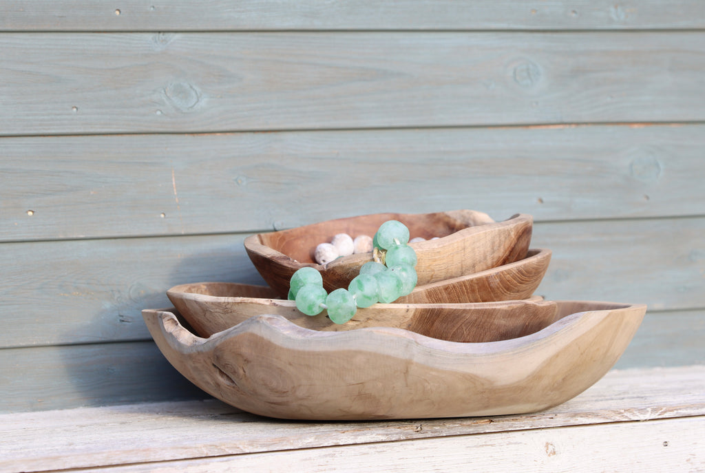 Round Teak Bowl