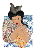 Ladies Chicken Head - Poster Print