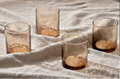 Hammered Tumbler Glass in Terracotta