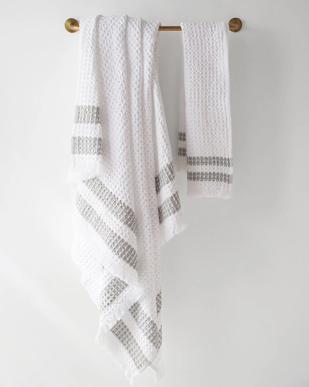 Organic Belgian Waffle Bath Towels