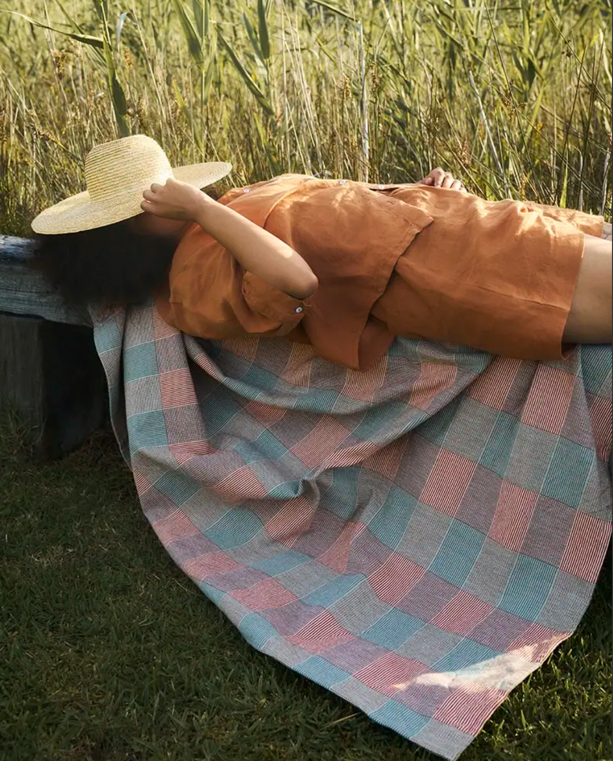 Picnic Blanket with leather strap