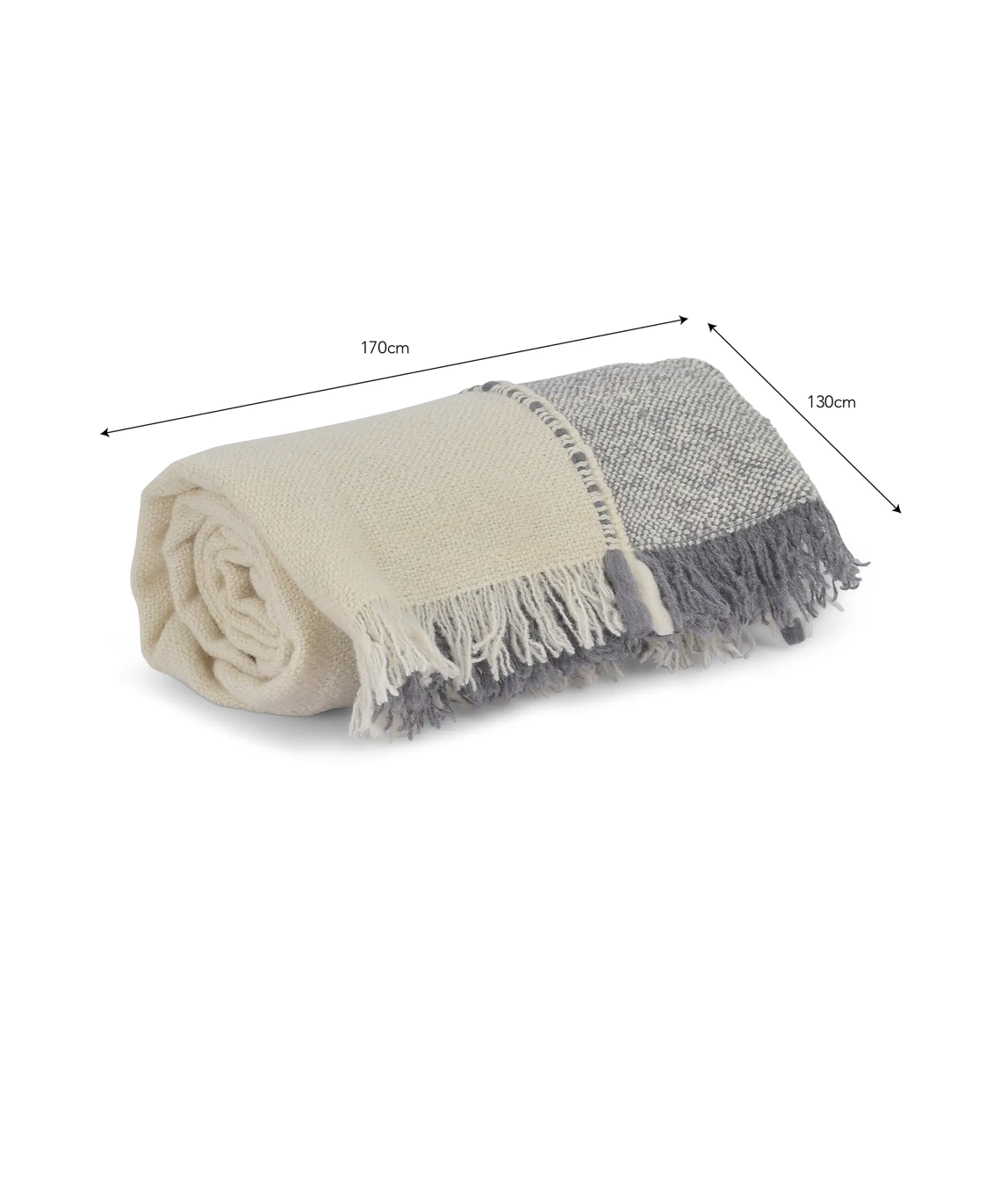 Kempsford Throw - Wool, Grey