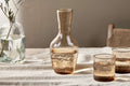 Hammered Glass Jug in Terracotta